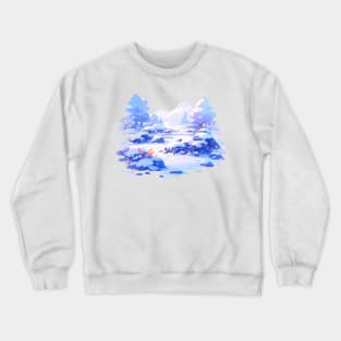 A small hill covered with snow Crewneck Sweatshirt